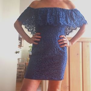 Rachel Zoe Blue Lace Dress